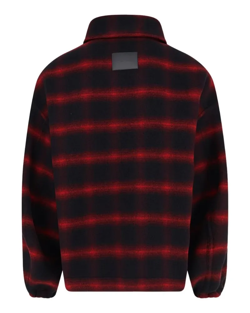 Balenciaga Striped Wool-Blend Sweatshirt — Red Red