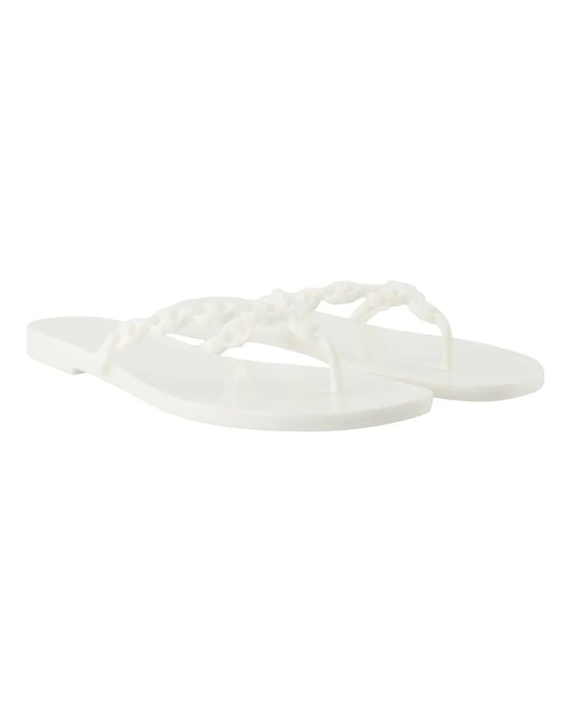 Tory Burch Women's Gemini Link Jelly Sandals -  Synthetic White Shoes Flat-Shoes White