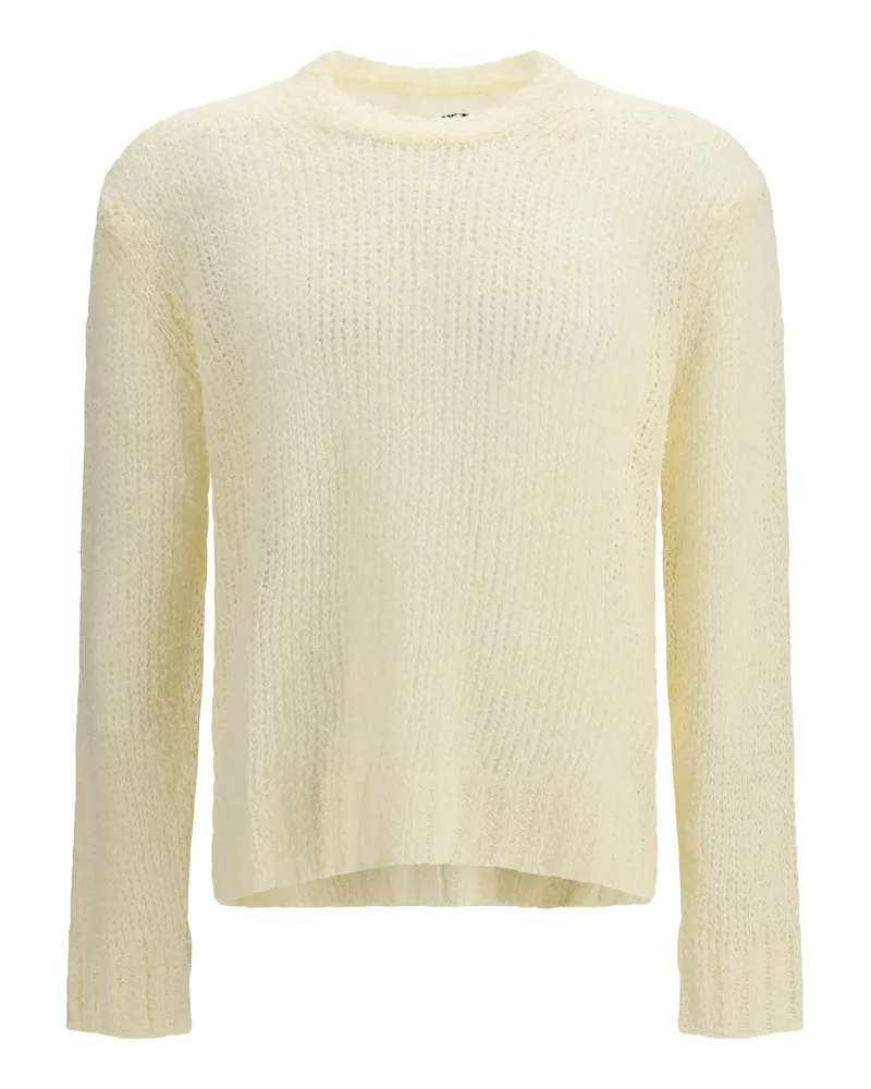 Jil Sander Men's Openwork Sweater Eggshell Linen Beige
