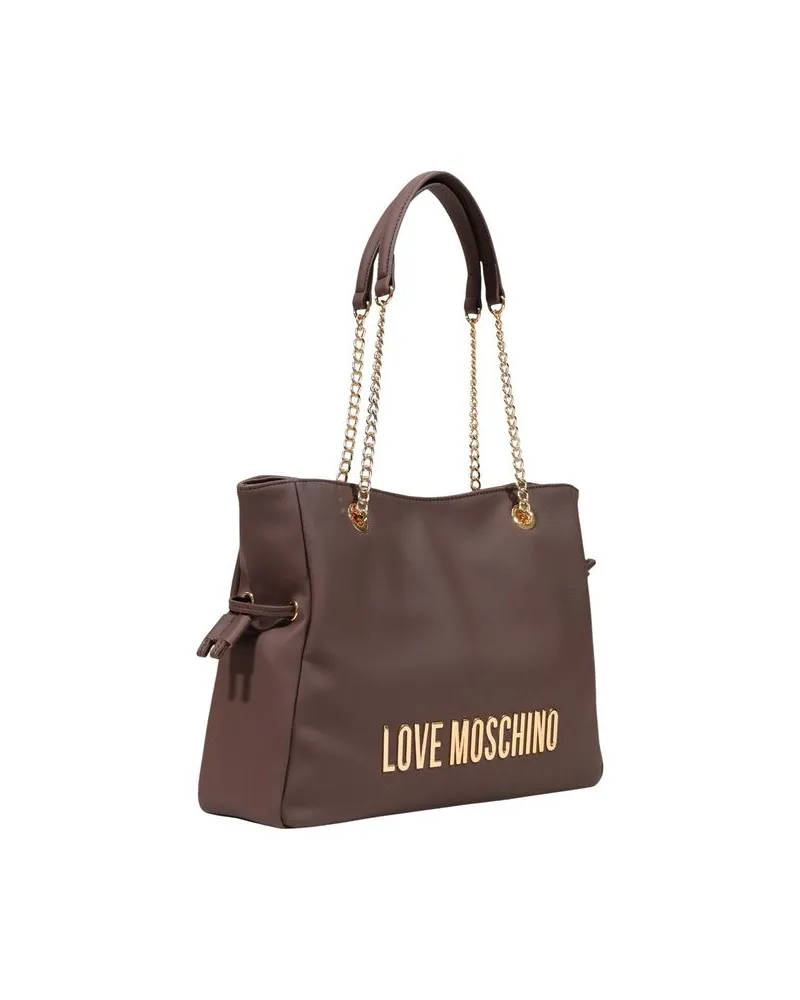 Moschino Women's Brown Polyester Handbag Bag Brown