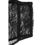 Women Black Lace Polka Dot Mesh High Waist Underwear Dots Polyamide Clothing
