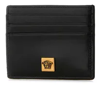 Men's Card Case Black Leather Wallet