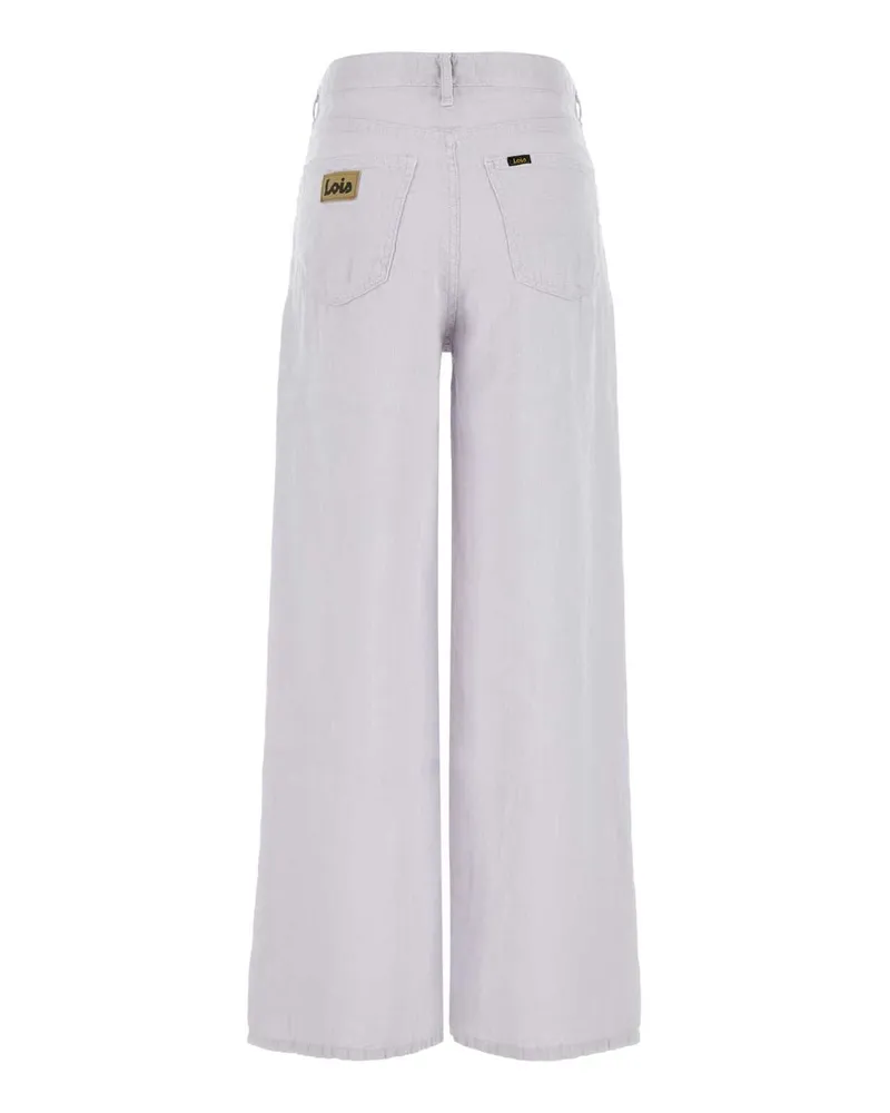 Lois Women's Lilac Linen Wide-Leg Pant Orchidhush Exterior: Pantaloni Trousers Purple