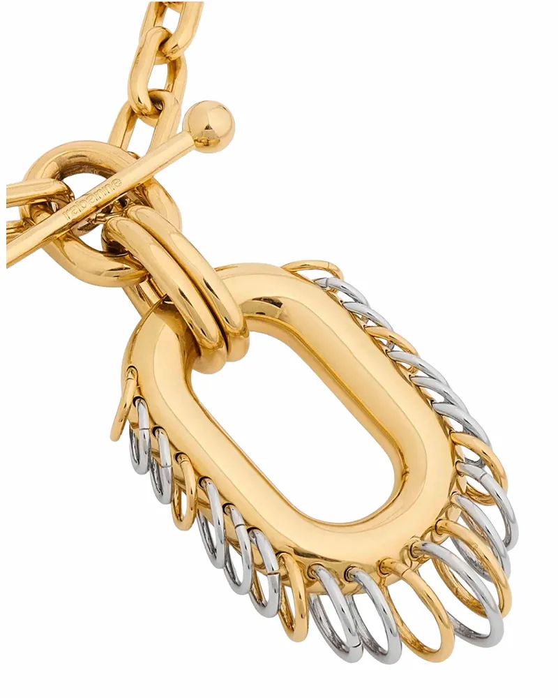 Paco Rabanne Women's Necklace Punk Xl Link Gold Aluminium Necklaces Gold