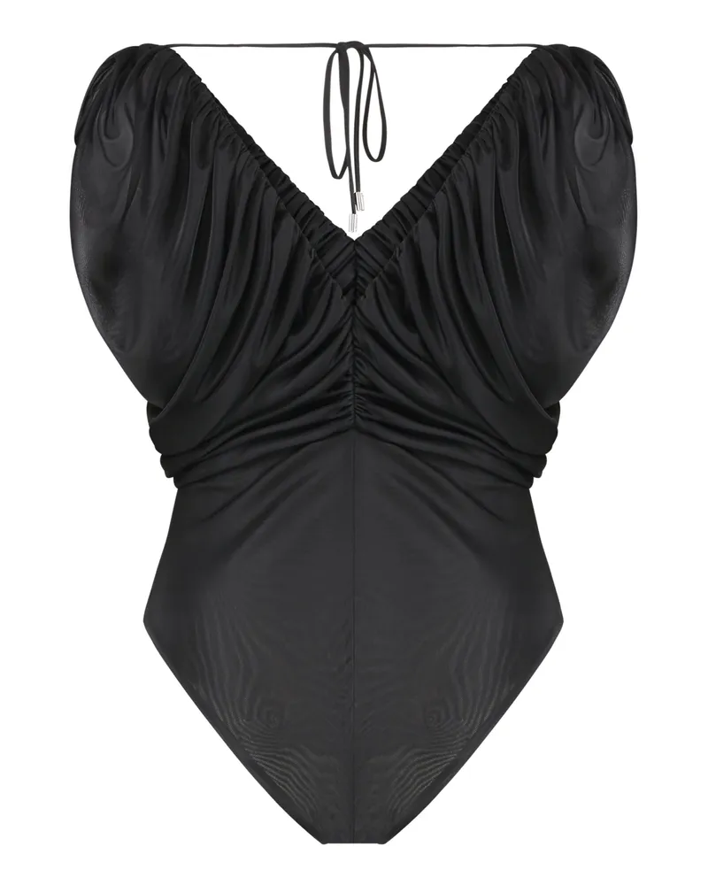 Pinko Women's Beccafico Nylon Bodysuit Black Polyester; Nylon; Elastane Tops Top Black