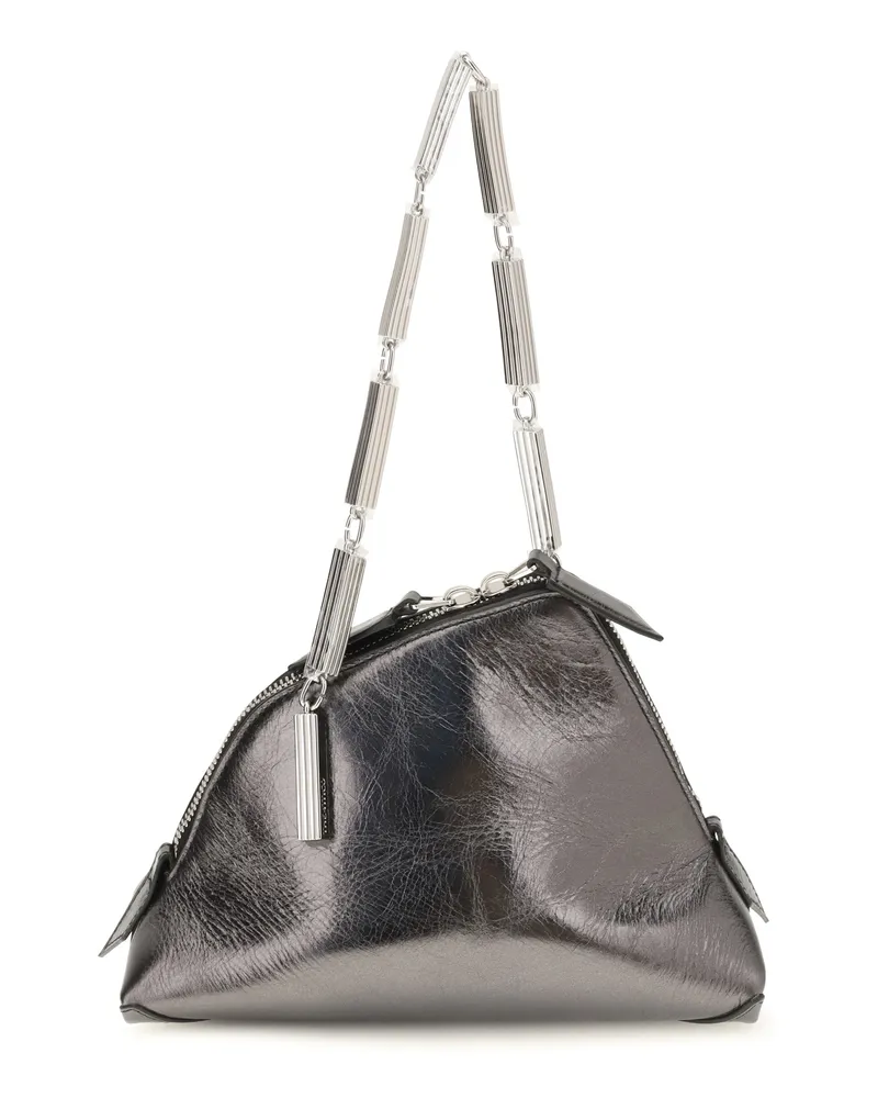 ATTICO Women's Handbag La Scala Calf Leather Grey Handbags Hand Bags Gray