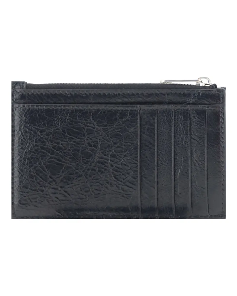 Balenciaga Men's Card Holder Superbusy Lambskin Black Umbrellas Accessory Black