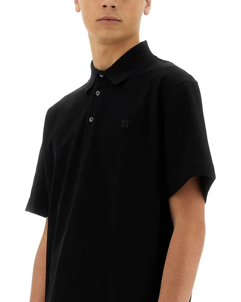 Givenchy 100% Cotton Polo — Black Black