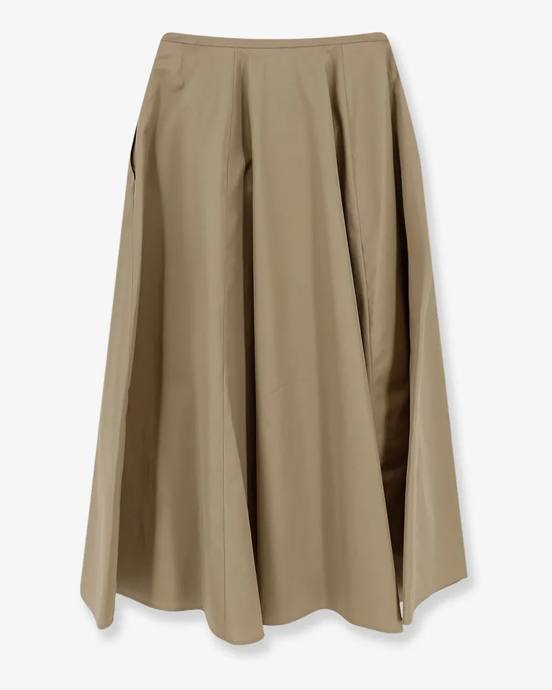 ASPESI Women's Long Cotton Skirt Beige Beige