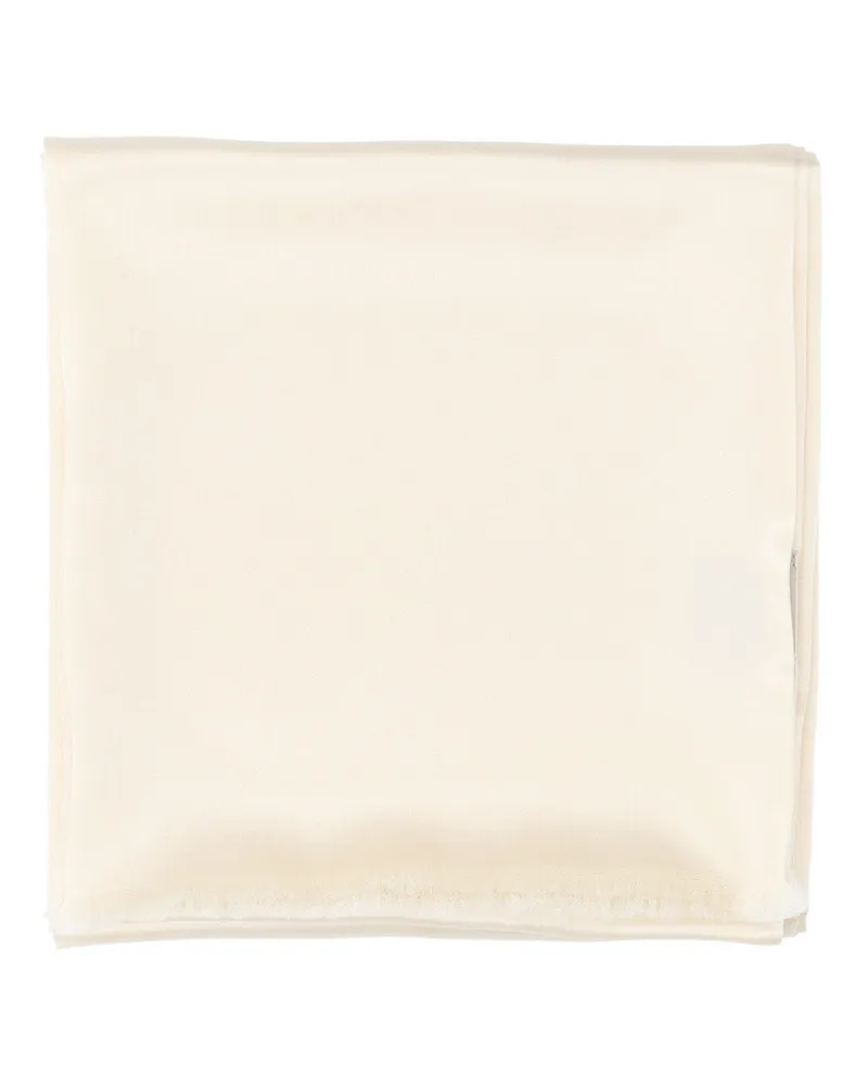 Destin Unisex Scarfs White Silk White