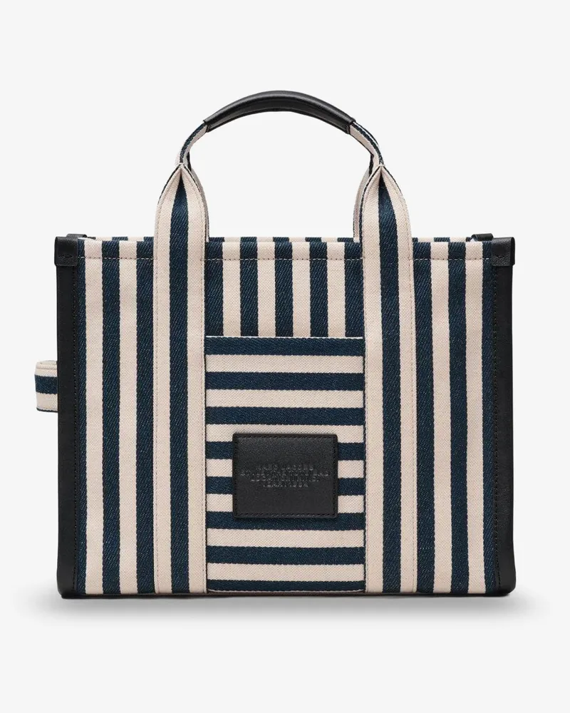 Marc Jacobs Women's Tote Bag Black Canvas Linen-Leather Handbags Linen/leather Hand Black