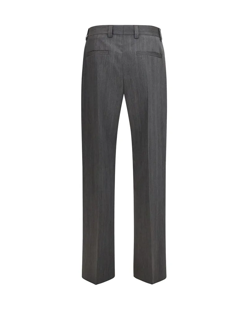 Valentino Garavani Virgin Wool Trousers — Gray Gray
