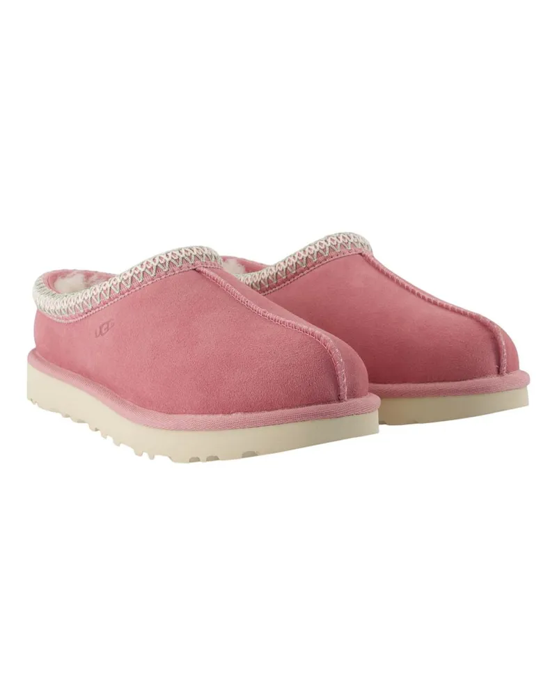 UGG Women's Tasman Ii Slides -  Leather Pink Calfskin Shoes Flat-Shoes Pink