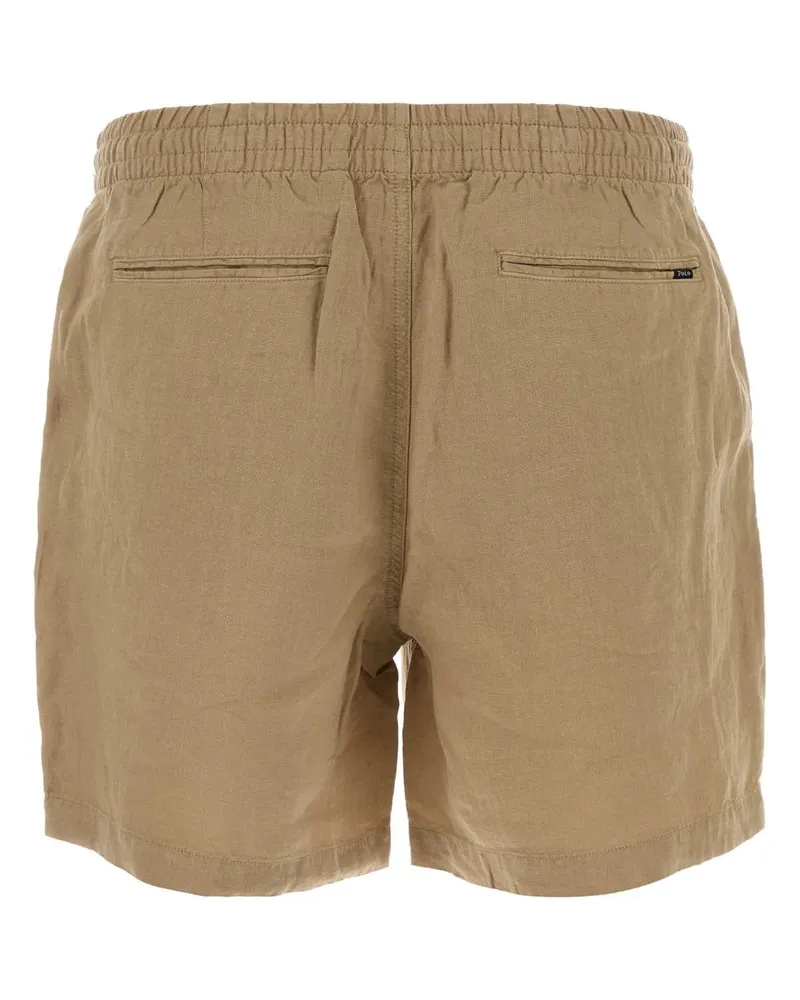 Ralph Lauren Men's Beige Linen Bermuda Shorts Coastalbeige Exterior Beige