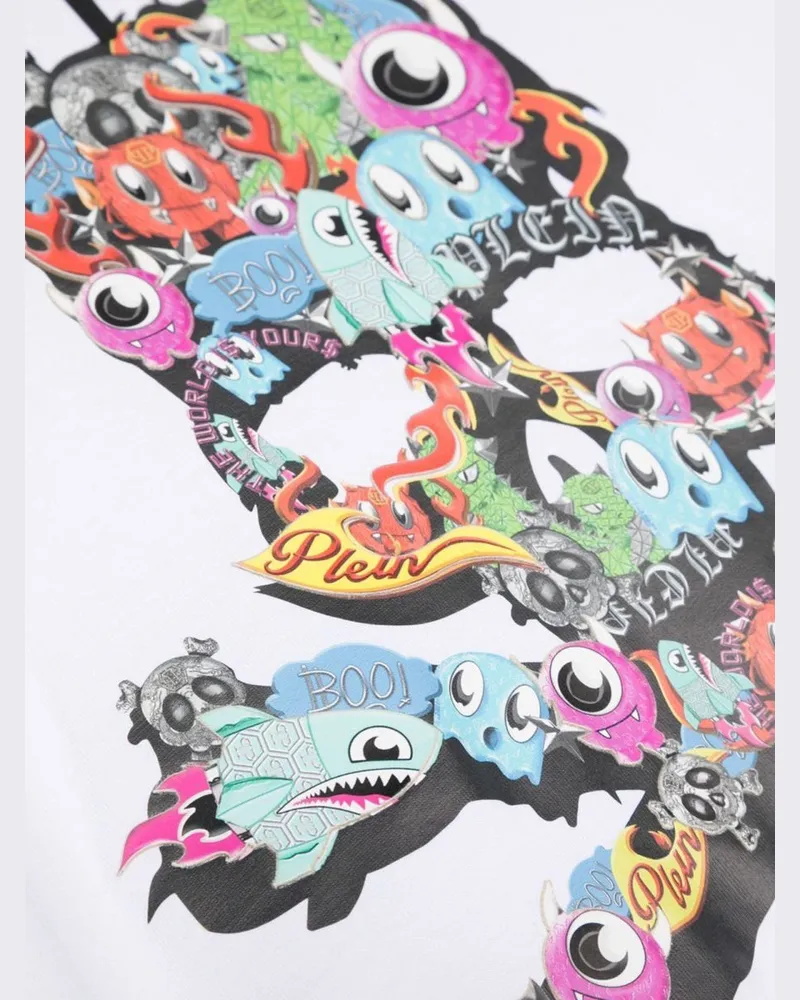 Philipp Plein Skull-Graphic Cotton T-shirt — White White