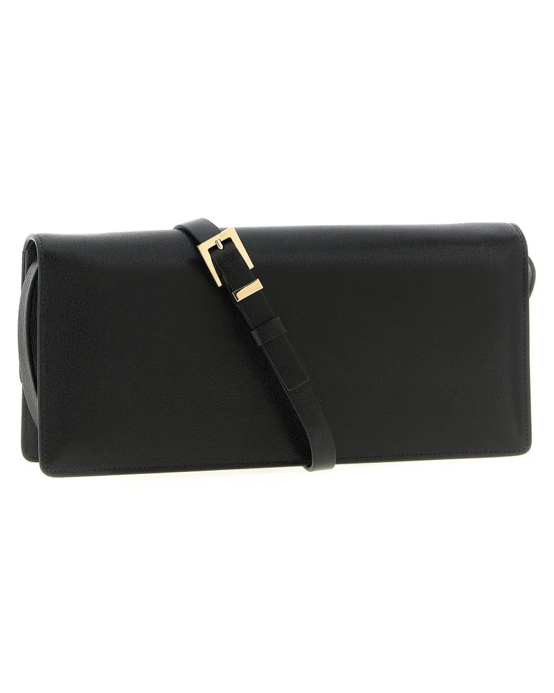 Tom Ford Supple Grain Leather Shoulder Bag — Black Black