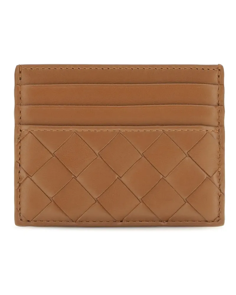 Bottega Veneta Women's Leather Card Holder Tannin Gold Calf Wallets & Purses Tannin