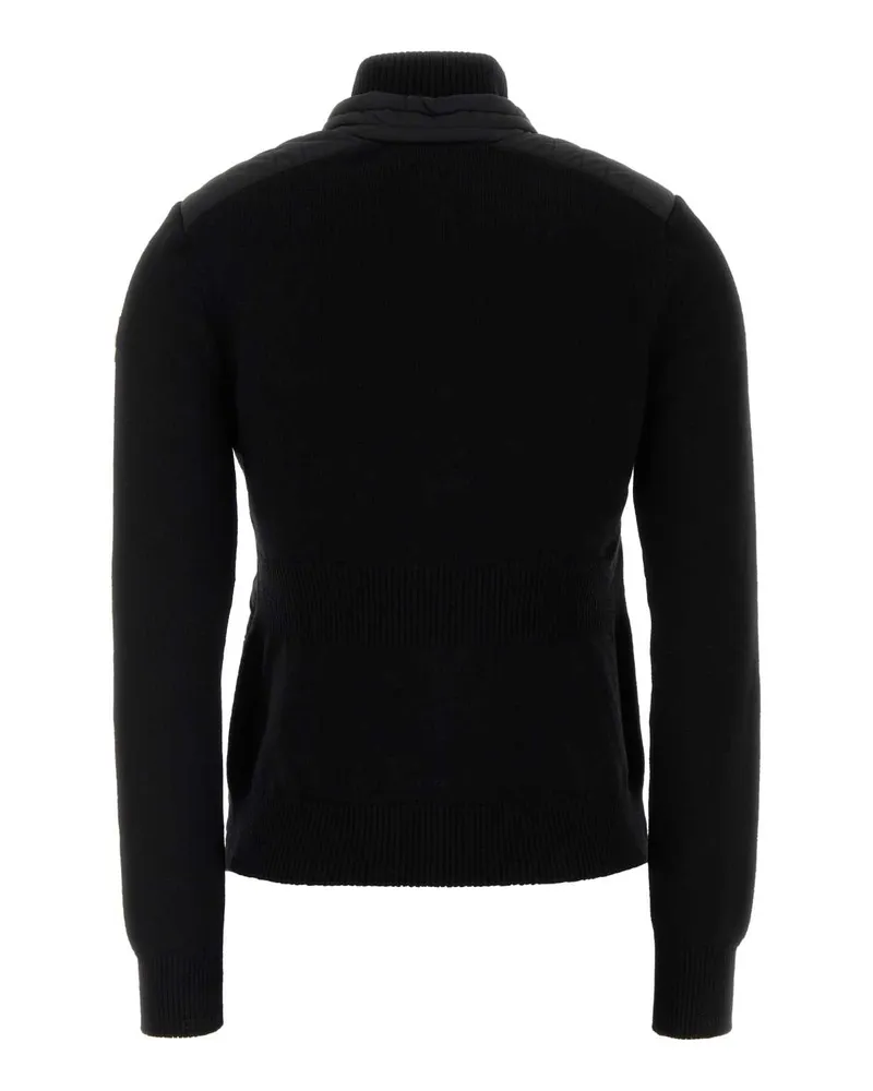 Moncler Quilted Nylon and Wool-Knit Down Jacket — Black Black