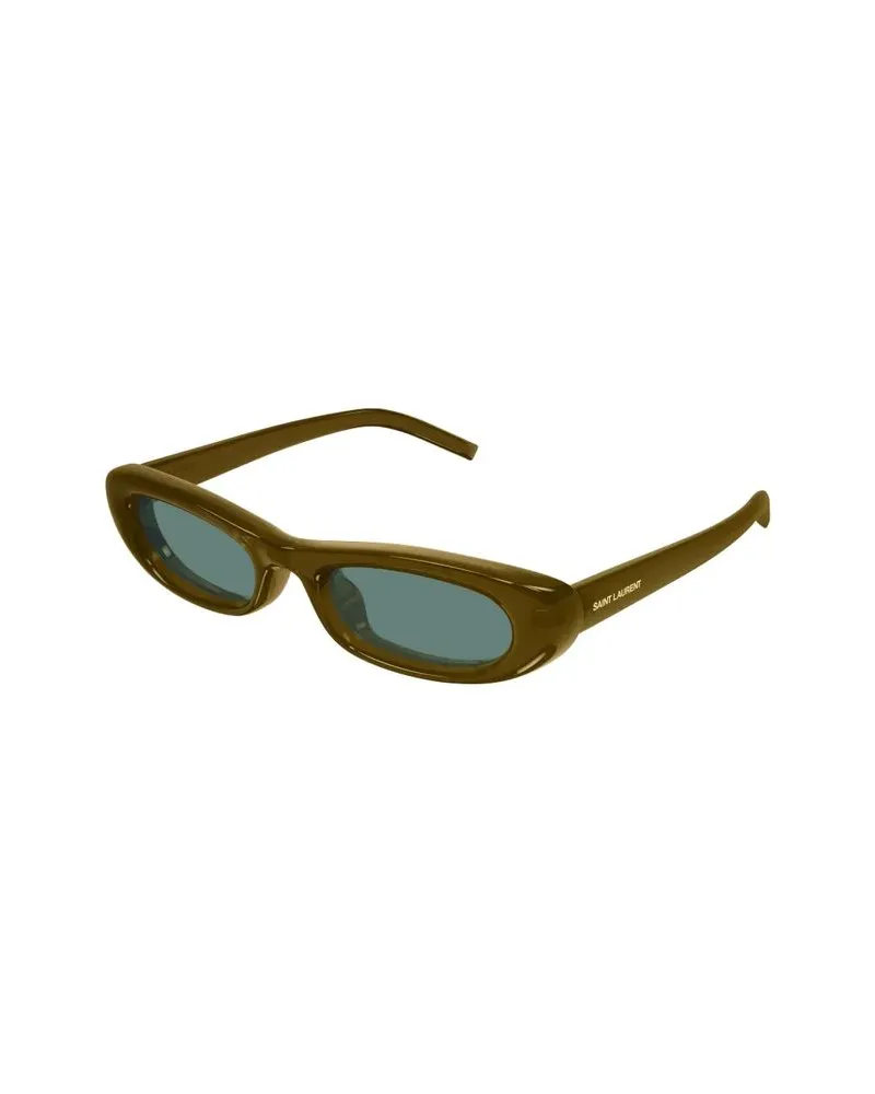 Saint Laurent SL557SHADEPLUMP Sunglasses — Olive Olive