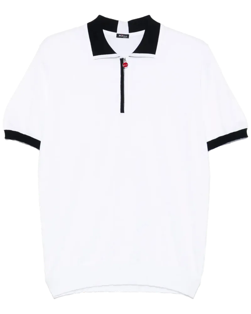 Kiton Men's Knitted Polo Shirt Ss25 M White