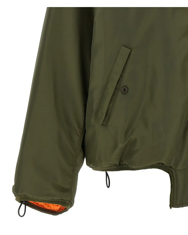 Maison Margiela Sculptural Hem Technical Jacket — Olive Green Olive