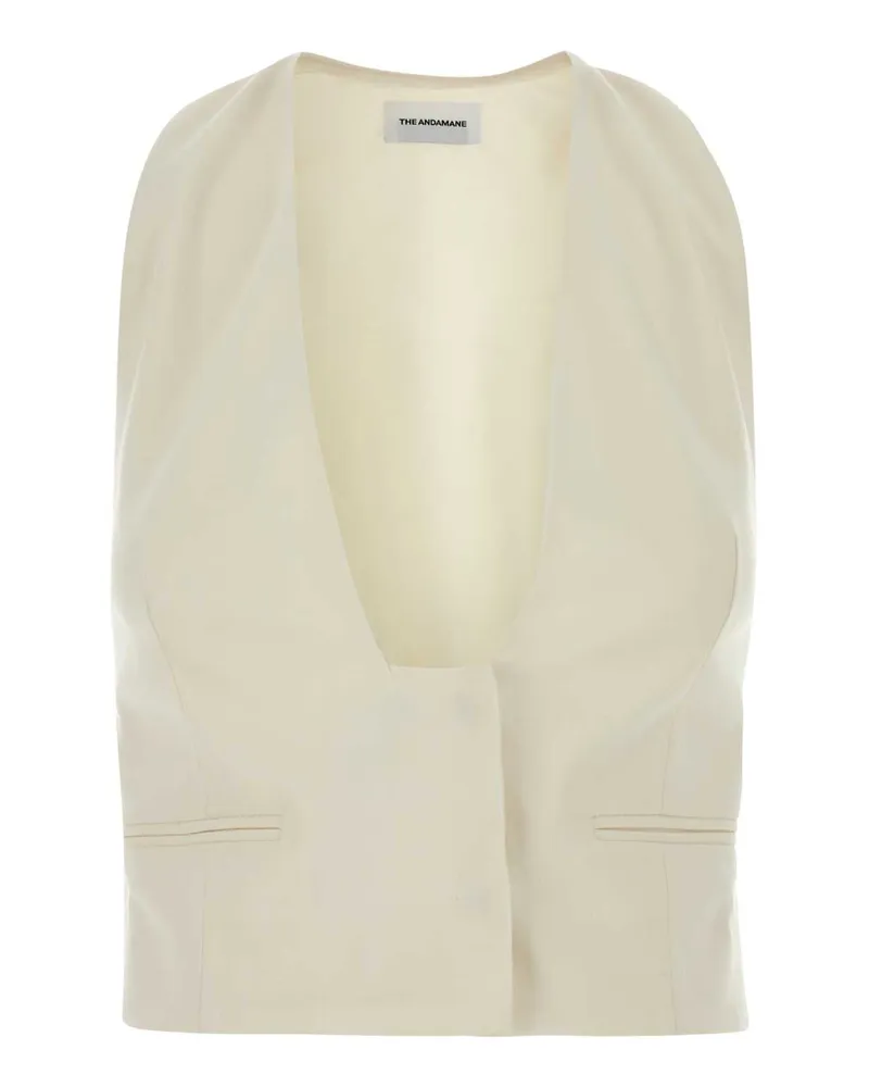 ANDAMANE Yelena Vest — Ivory Ivory