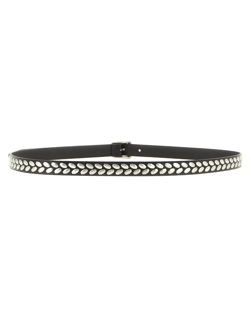 Christophe Lemaire Almond Stud Belt — Black Black