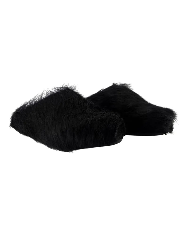 Marni Men's Fussbett Sabot Slipper Black Calfskin Black