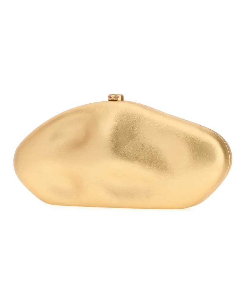 Cult Gaia Women's Gold Nappa Leather Caldera Clutch Brass Borse A Mano Gold