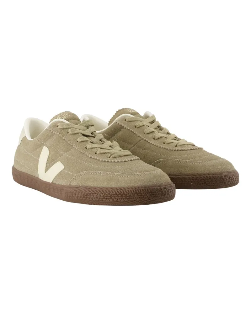 VEJA Unisex Panenka Sneakers -  Leather Khaki Calfskin Shoes Khaki