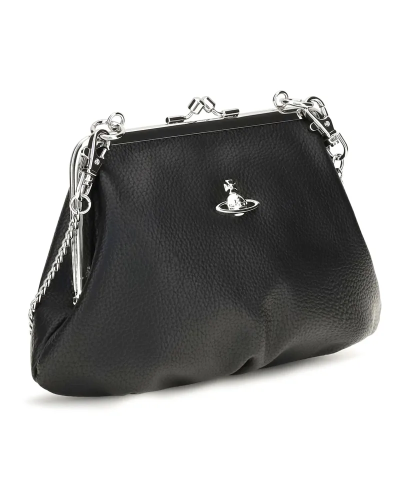 Vivienne Westwood Granny Frame Clutch — Black Black