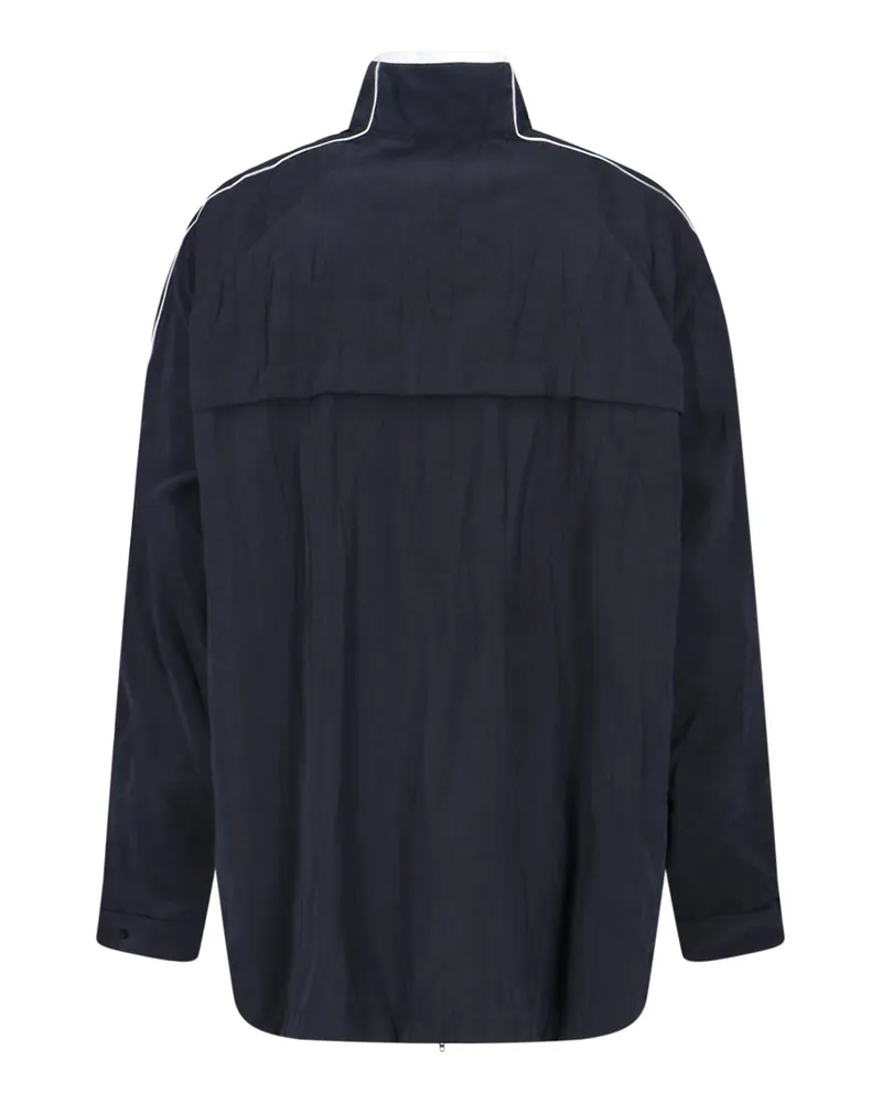 Balenciaga Women's Jackets Black Polyester Navy