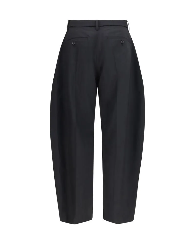 Sacai Men's Black Polyester Casual Pants Black