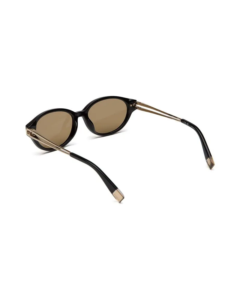 Furla SFUB31 Glossy Black Cat-Eye Sunglasses — Black Black