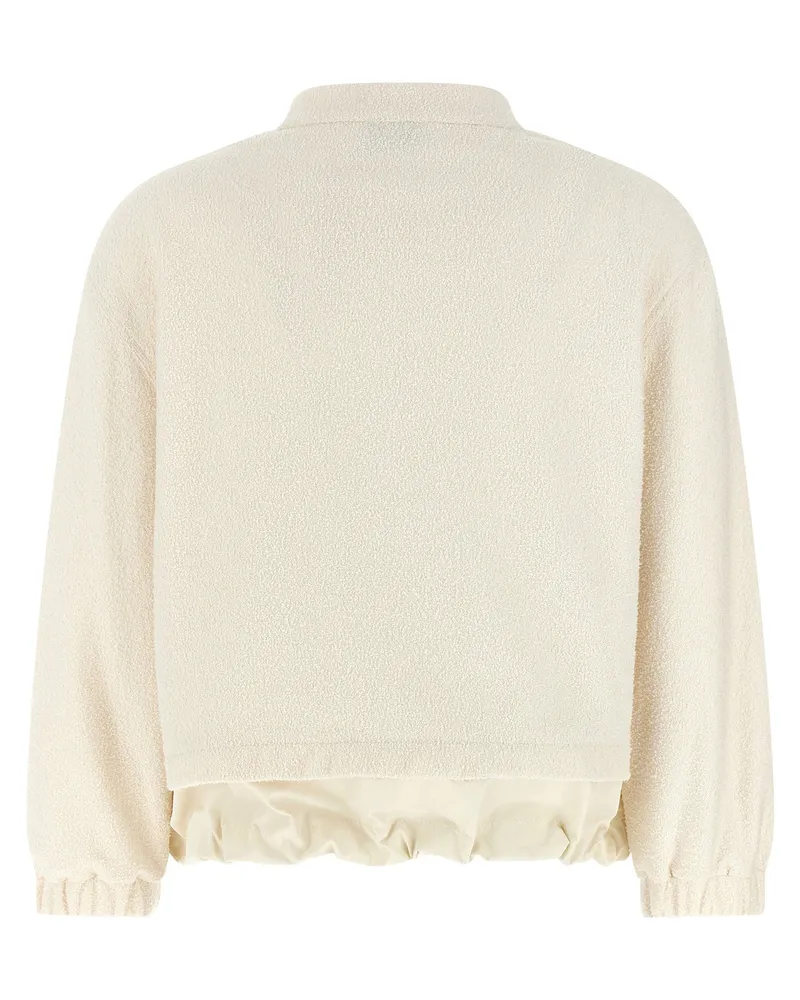 Moncler Bouclé Cardigan — Cream Cream