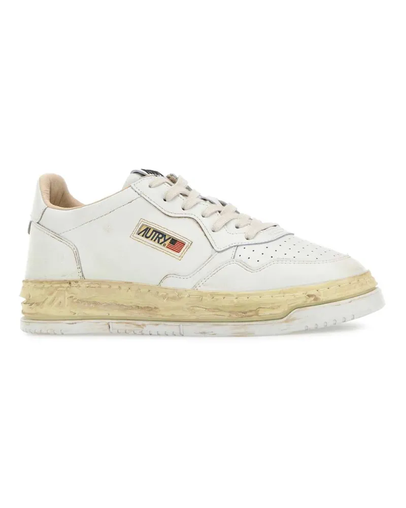 AUTRY Men's White Leather  X Maison Mihara Yasuhiro General Scale Supvint Sneakers Mmy1 White