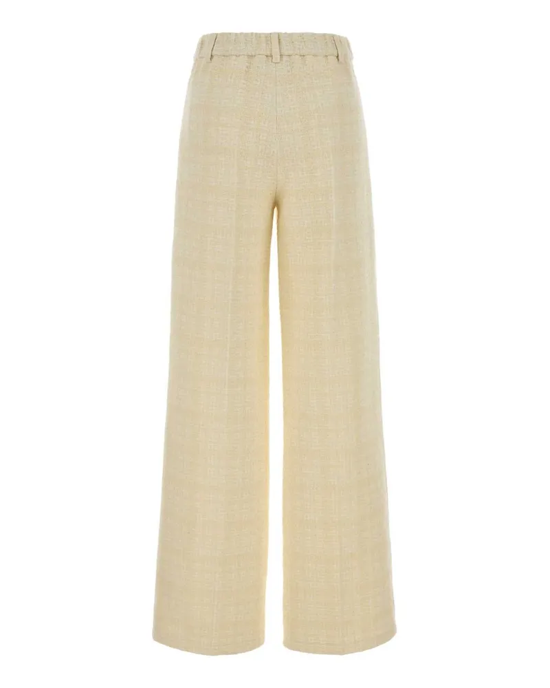 Gucci Women's Cream Tweed Pant Beigewhite Pantaloni Beige