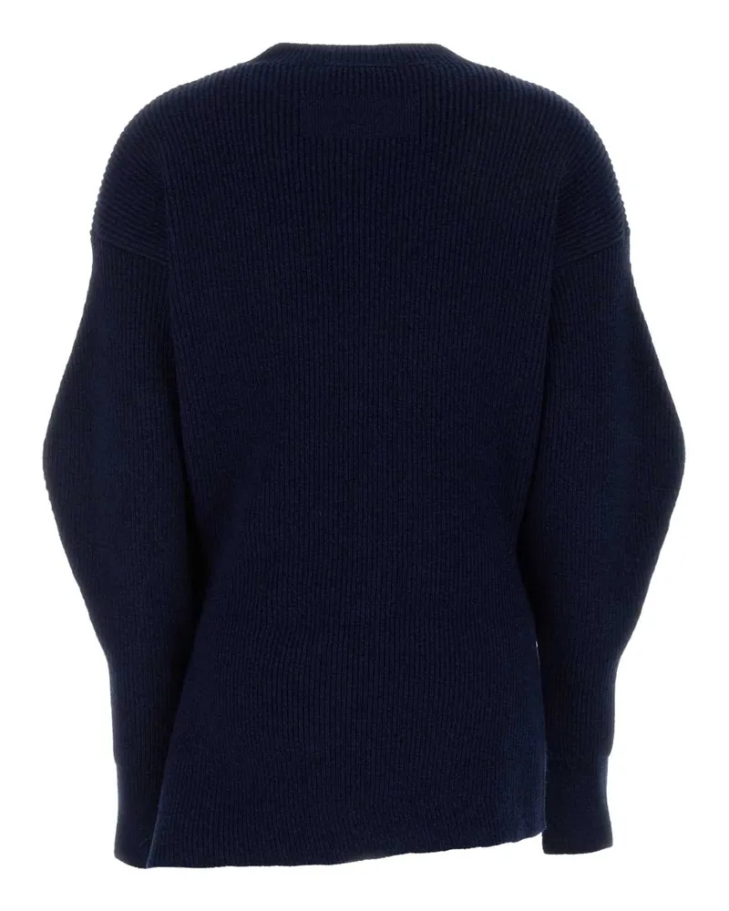 Givenchy Asymmetric Wool-Blend Jacket — Blue Blue
