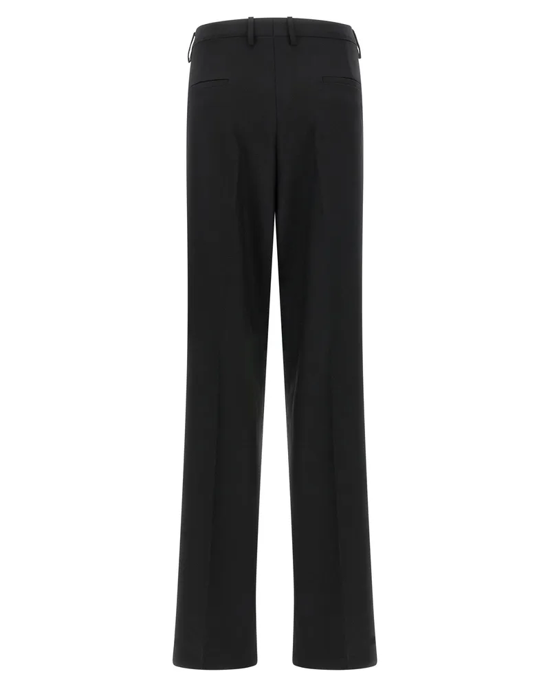 Tagliatore Virgin Wool Tailored Trousers — Black Black