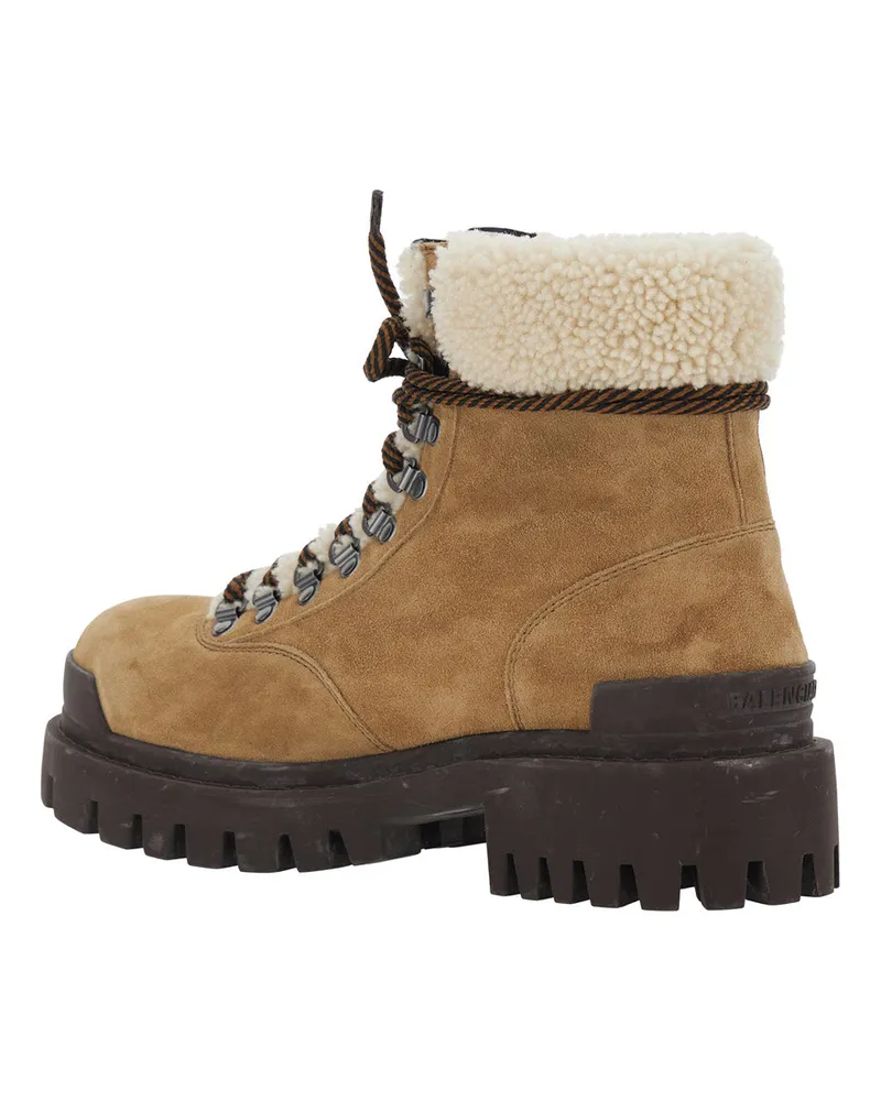 Balenciaga Strike Ankle Boots — Brown Brown
