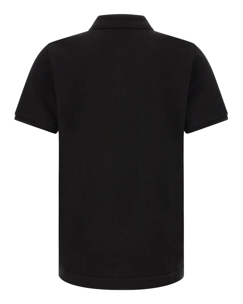 Moncler Men's Black Leather Polo Shirt Black