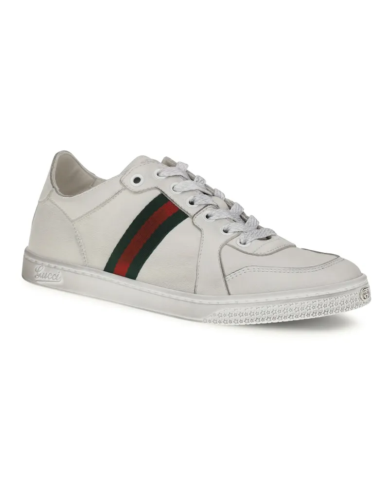 Gucci Women's Stretch Sneakers White-White-Vrv White/white/vrv White