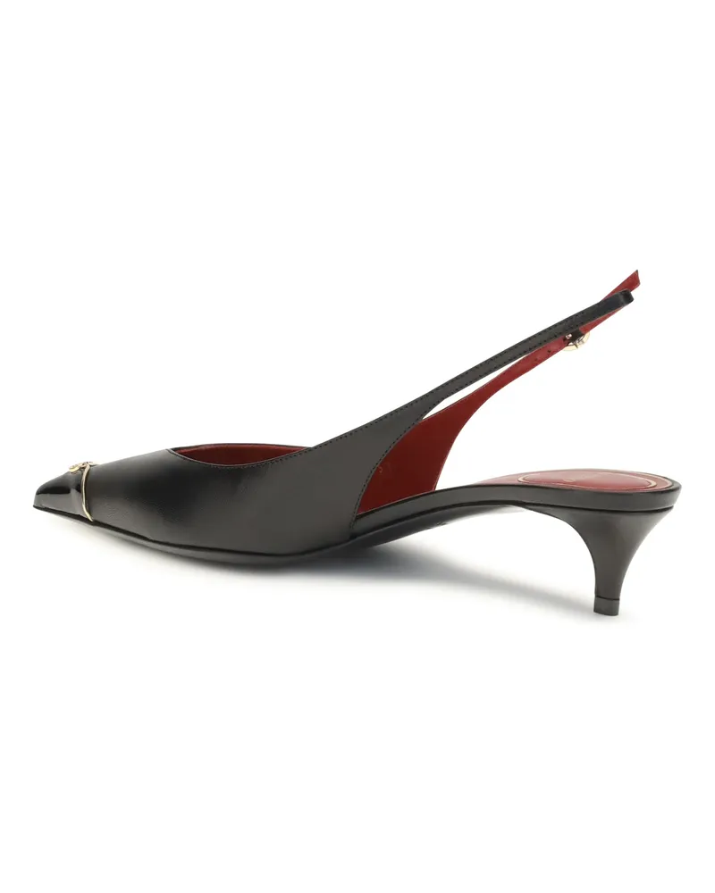 Valentino Garavani Women's Pumps Vlogo Signature Black Calf Leather Upper Upper: High Heel Shoes Black