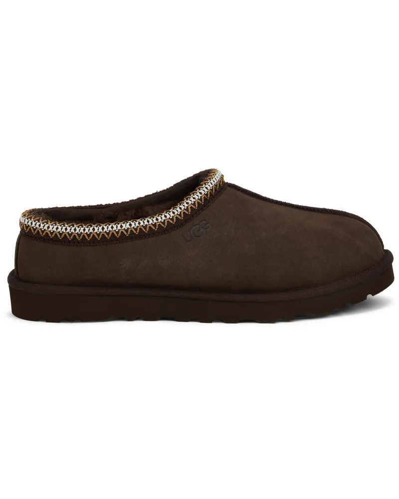 UGG Men's Slippers Tasman Ii Brown Leather Flat Shoes Brown