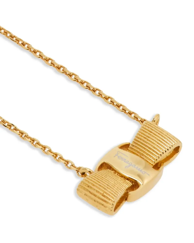 Ferragamo Fiocco Vara Necklace — Gold Gold