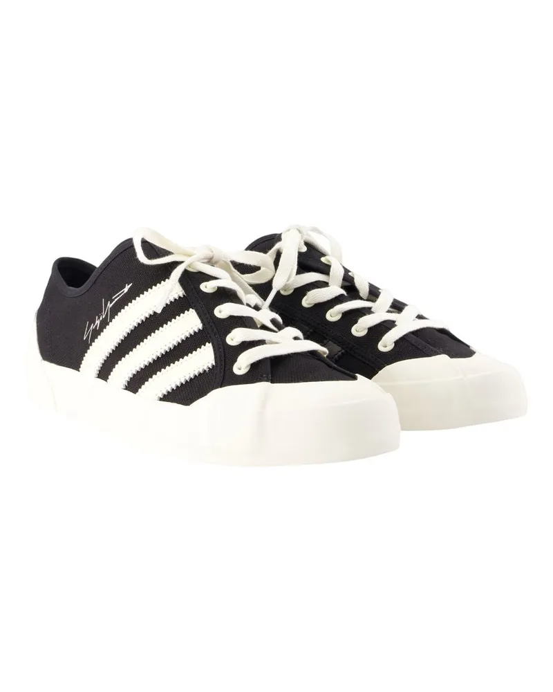 Y-3 Unisex Nisi Lo Sneakers -  Leather Black Calfskin Shoes 