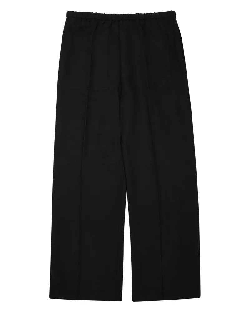 Totême Lyocell-Linen Blend Trousers — Black Black