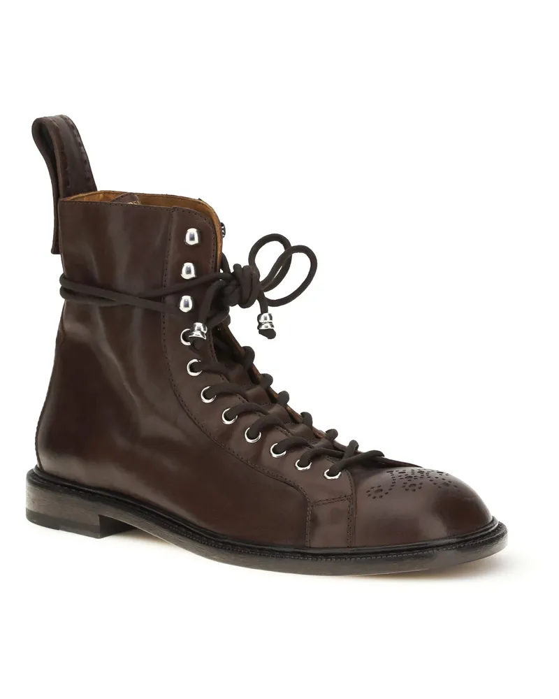 Versace Men's Ankle Boots Billy Radica-Palladium Upper: Calf Suede Radica/palladium Brown