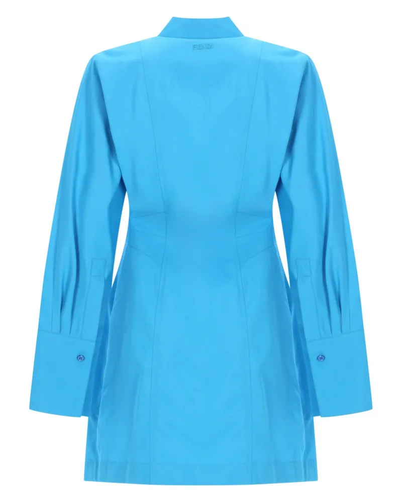 Fendi Viscose Blend Mini Dress — Blue Blue