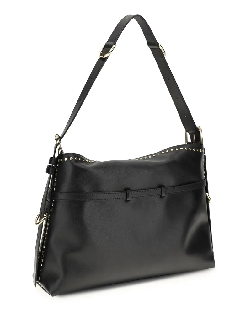 Givenchy Women's Shoulder Bag Voyou Shiny Leather Black Calfskin Handbags Hand Black